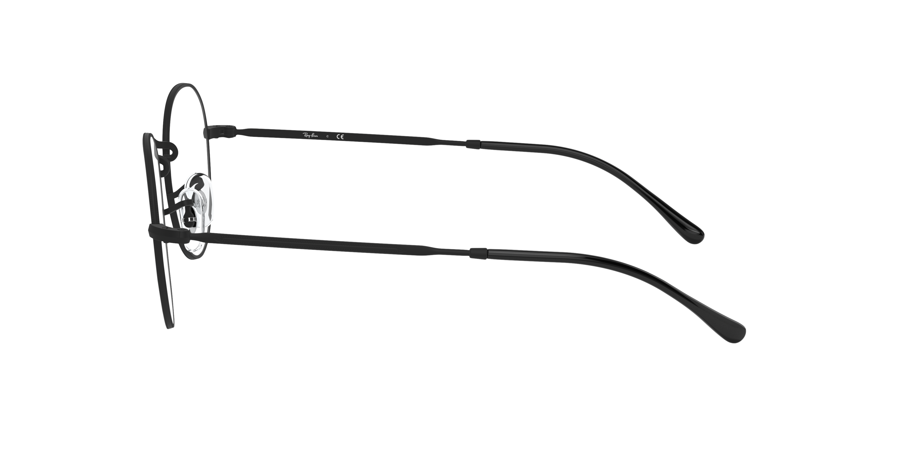 RB3582V Zwart MetaalEyeglass Frames van B24, Zijaanzicht