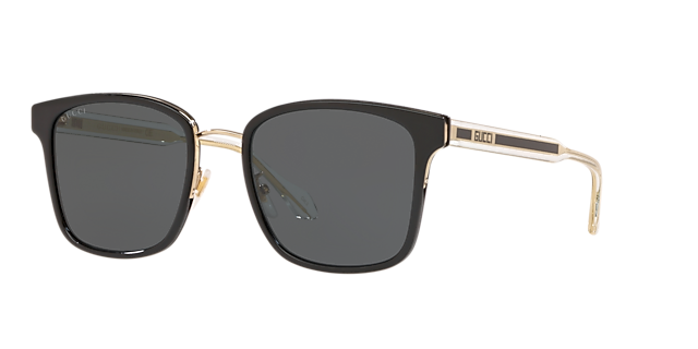GG0563SKN Zwart AcetaatSunglass Frames van B24, Hoekweergave