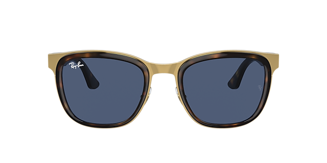 RB3709 Havana auf Gold MetallSunglass Frames von B24, mit getönten Gläsern
