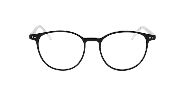 Columbia Schwarz & Kristall AcetatEyeglass Frames von B24, Vorderansicht