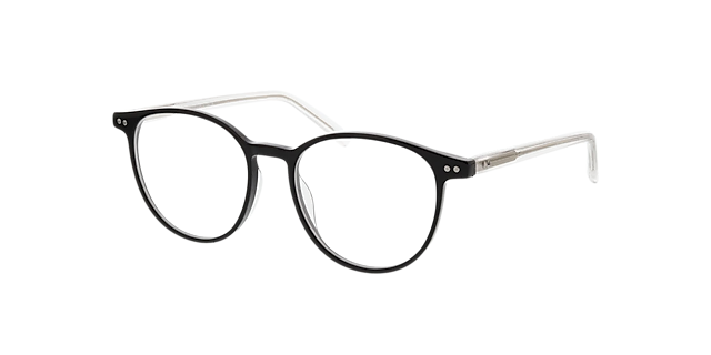 Columbia Schwarz & Kristall AcetatEyeglass Frames von B24, Dreiviertelansicht