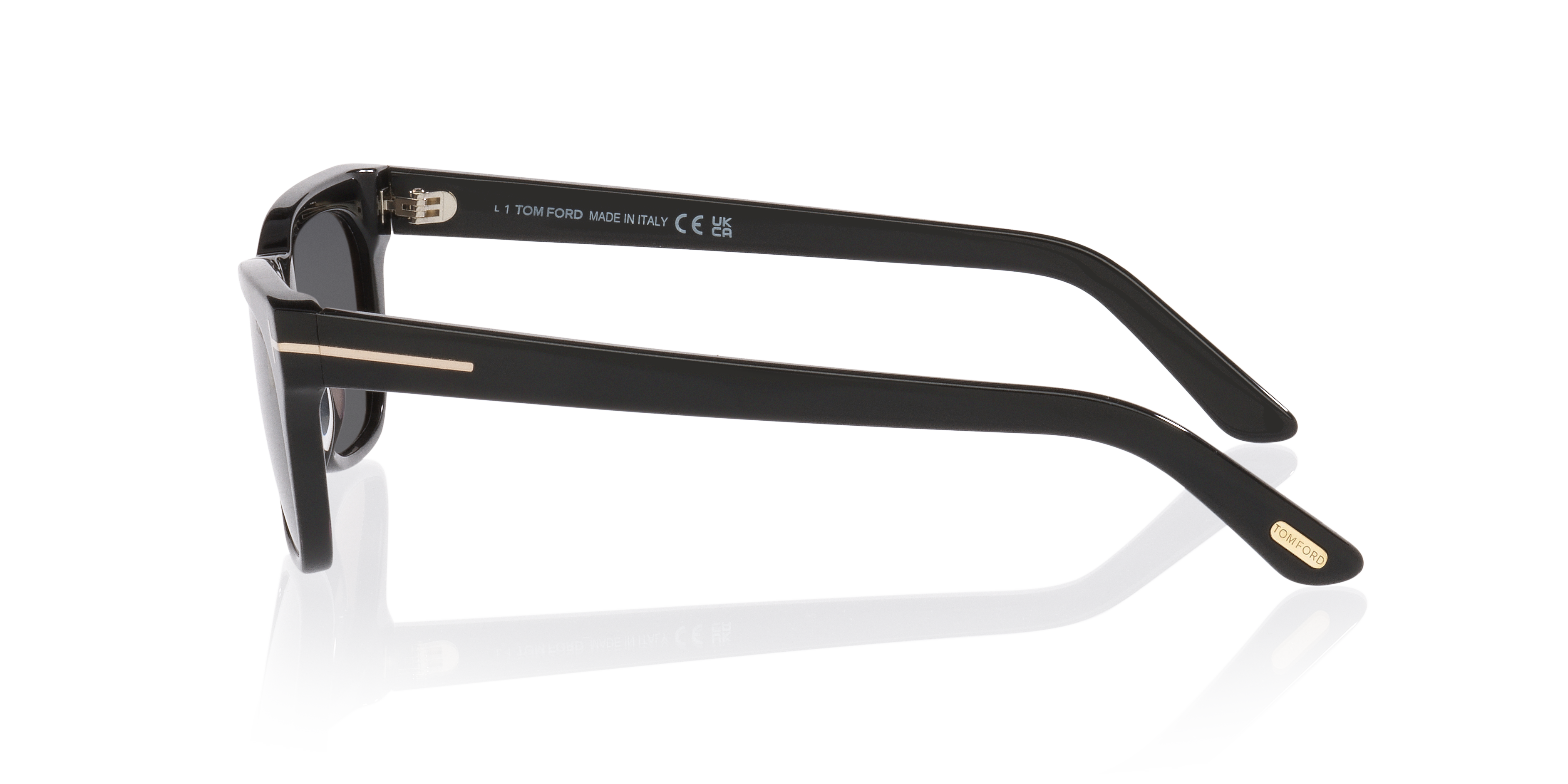 Penn-02 Zwart glanzend AcetaatSunglass Frames van B24, Zijaanzicht