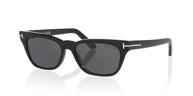 Penn-02 Zwart glanzend AcetaatSunglass Frames van B24, Hoekweergave