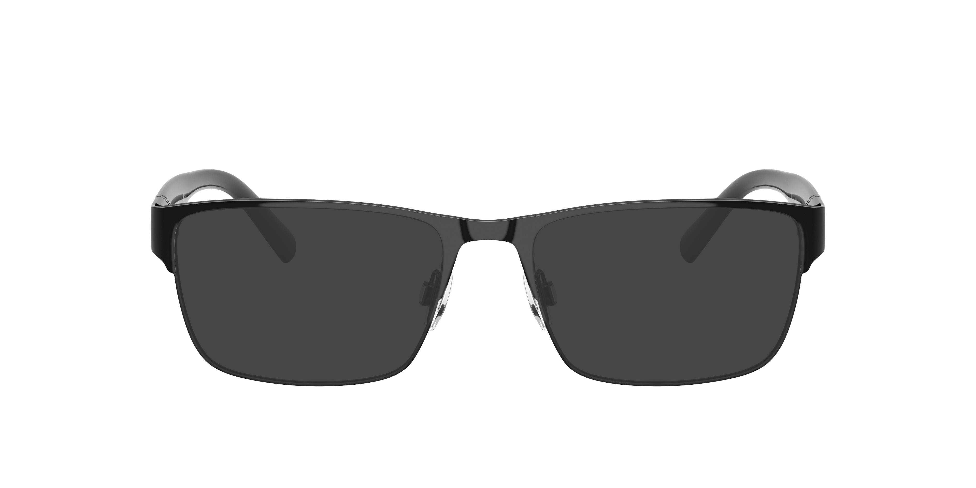 PH1175 Schwarz glänzend MetallEyeglass Frames von B24, mit getönten Gläsern