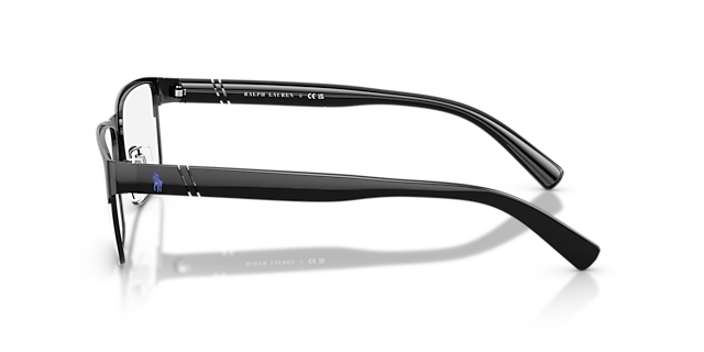 PH1175 Glanzend zwart MetaalEyeglass Frames van B24, Zijaanzicht