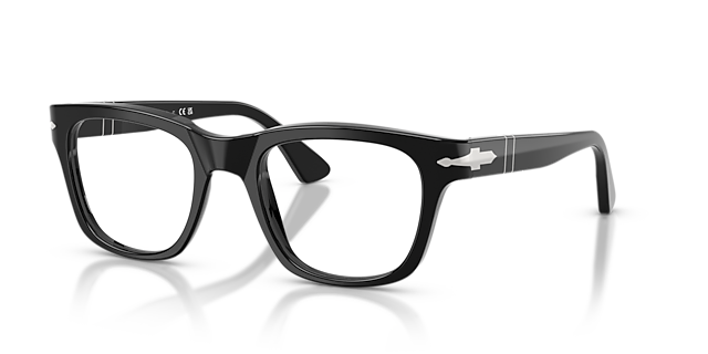 PO3389V Schwarz AcetatEyeglass Frames von B24, Dreiviertelansicht