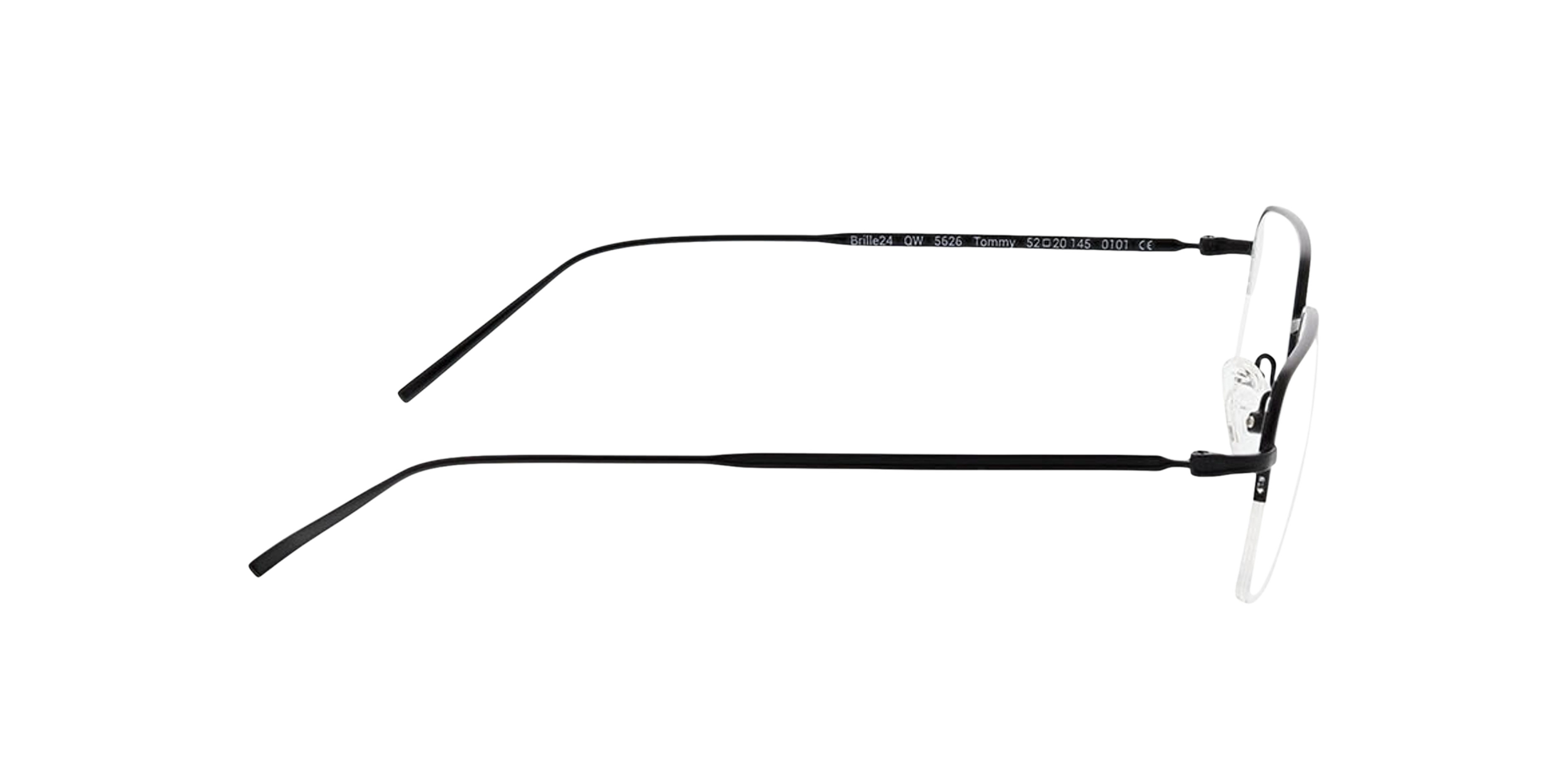 Tommy Mattschwarz MetallEyeglass Frames von B24, Seitenansicht