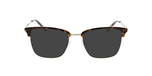 Tupelo Havana  &  glanzend goud MetaalEyeglass Frames van B24, met getinte lenzen