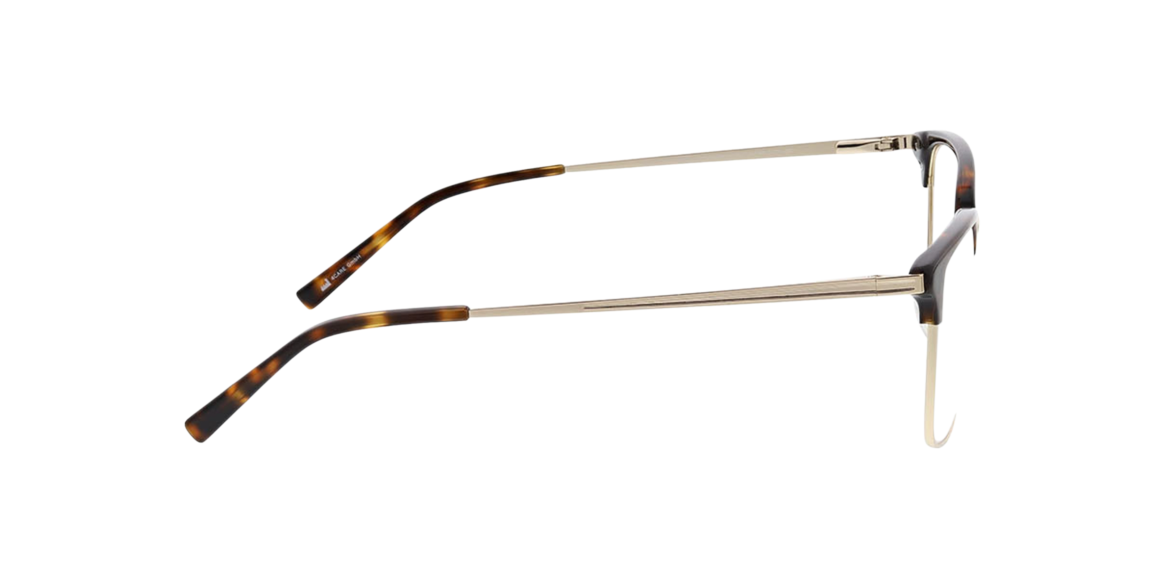 Tupelo Havana  &  glanzend goud MetaalEyeglass Frames van B24, Zijaanzicht