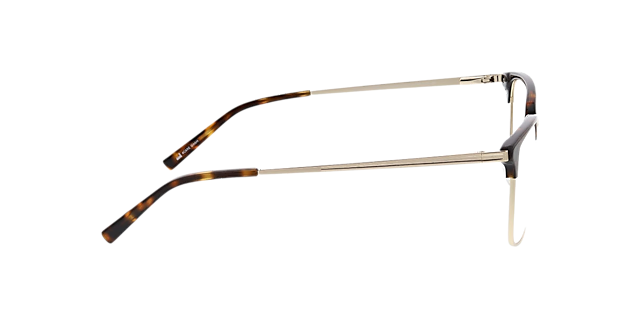 Tupelo Havana  &  glanzend goud MetaalEyeglass Frames van B24, Zijaanzicht