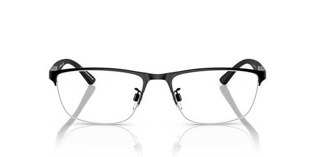 EA1142 Matzwart MetaalEyeglass Frames van B24, Vooraanzicht