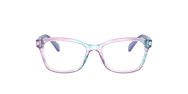 RB1591 Violett gestreift Multicolor AcetatEyeglass Frames von B24, Vorderansicht