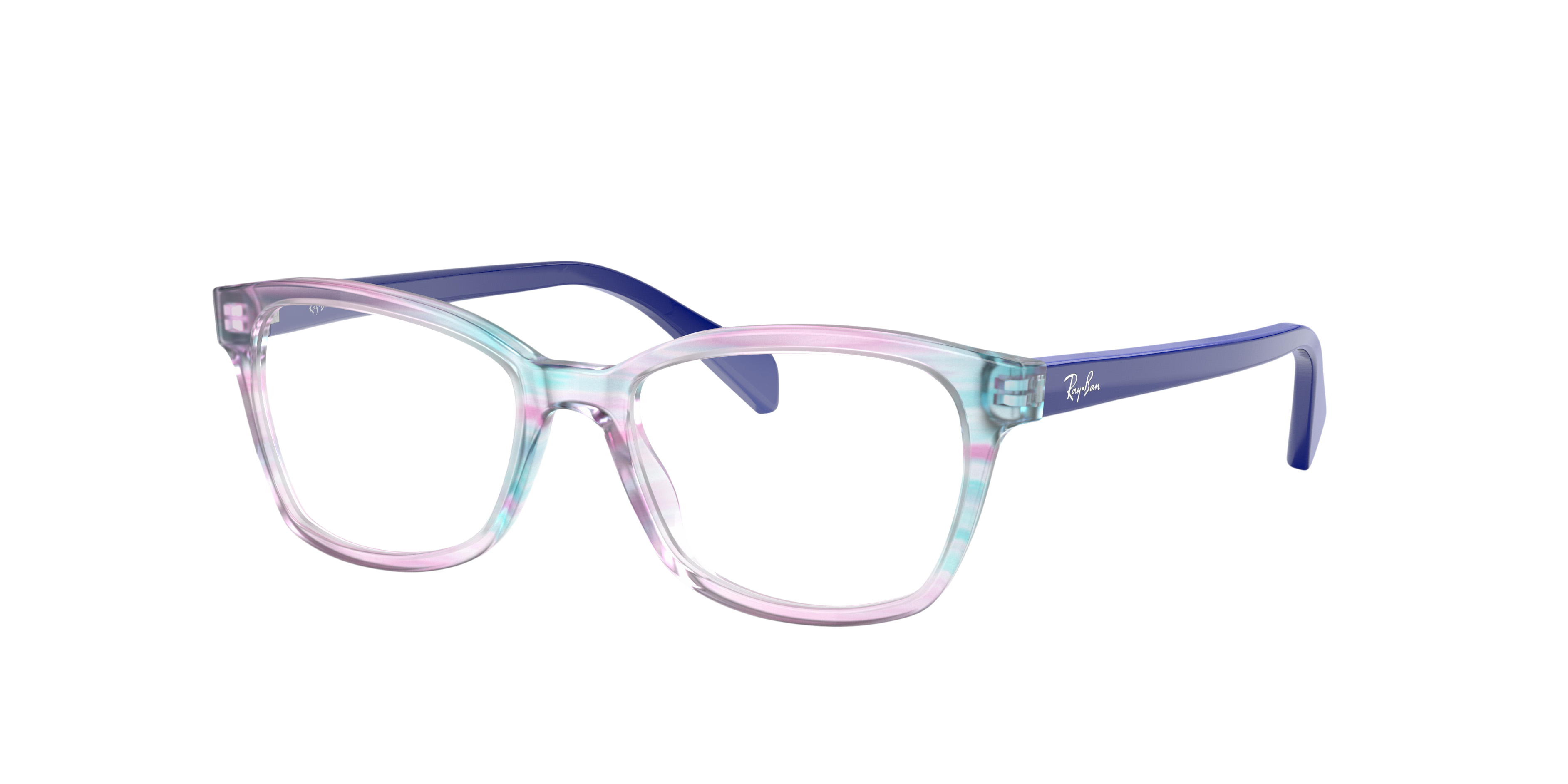 RB1591 Violett gestreift Multicolor AcetatEyeglass Frames von B24, Dreiviertelansicht