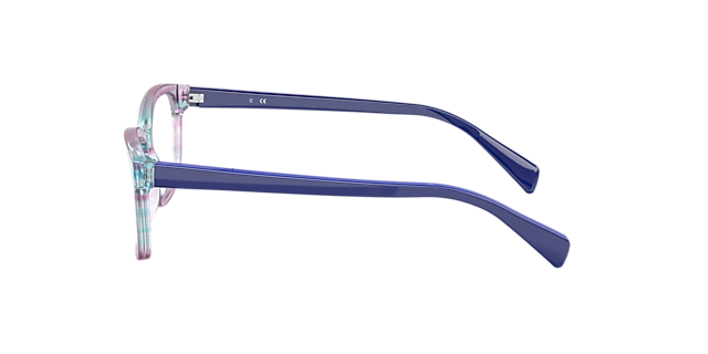 RB1591 Violett gestreift Multicolor AcetatEyeglass Frames von B24, Seitenansicht