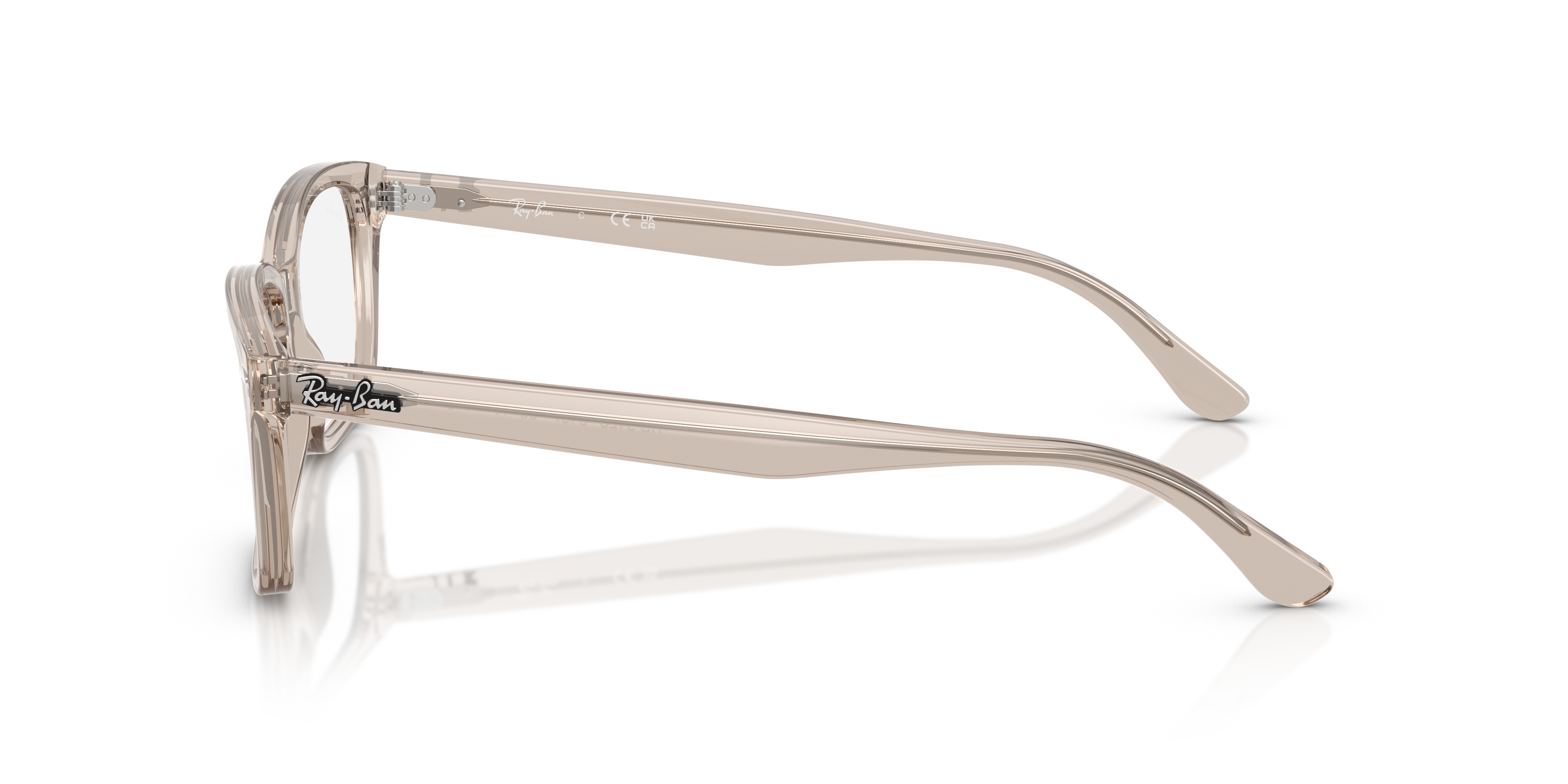 RB5428 Transparent Taupe AcetatEyeglass Frames von B24, Seitenansicht