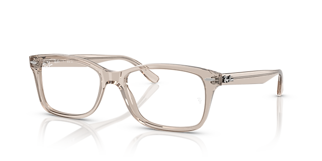 RB5428 Transparent Taupe AcetatEyeglass Frames von B24, Dreiviertelansicht