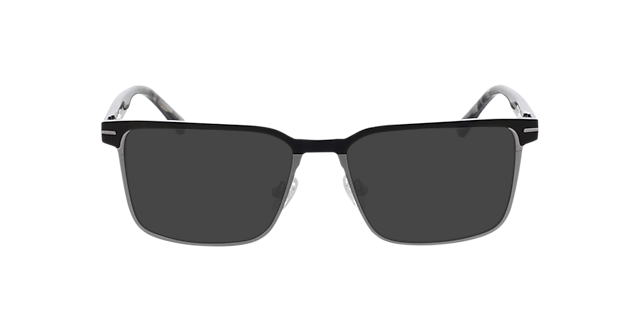 Burbank Matzwart  &  mat staalgrijs MetaalEyeglass Frames van B24, met getinte lenzen