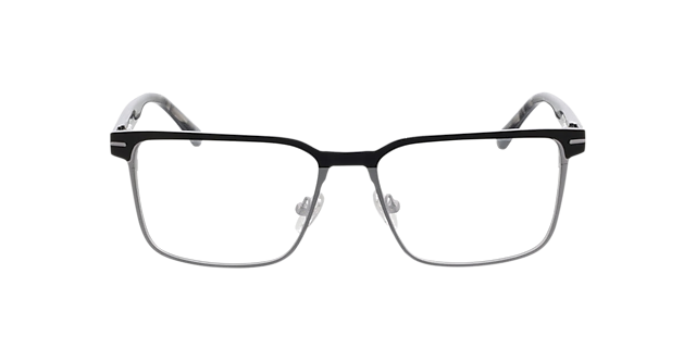 Burbank Matzwart  &  mat staalgrijs MetaalEyeglass Frames van B24, Vooraanzicht