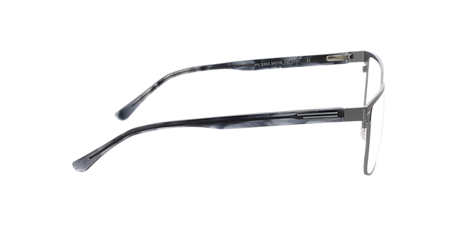 Burbank Matzwart  &  mat staalgrijs MetaalEyeglass Frames van B24, Zijaanzicht