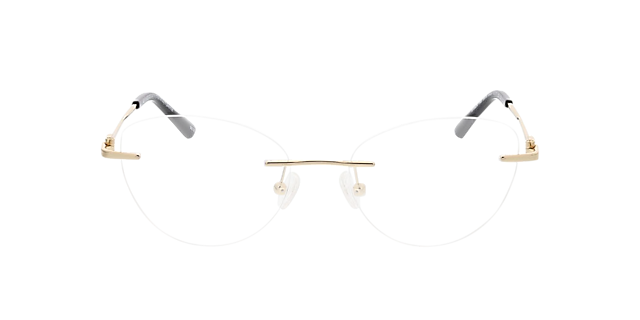 Alexa Gold MetallEyeglass Frames von B24, Vorderansicht