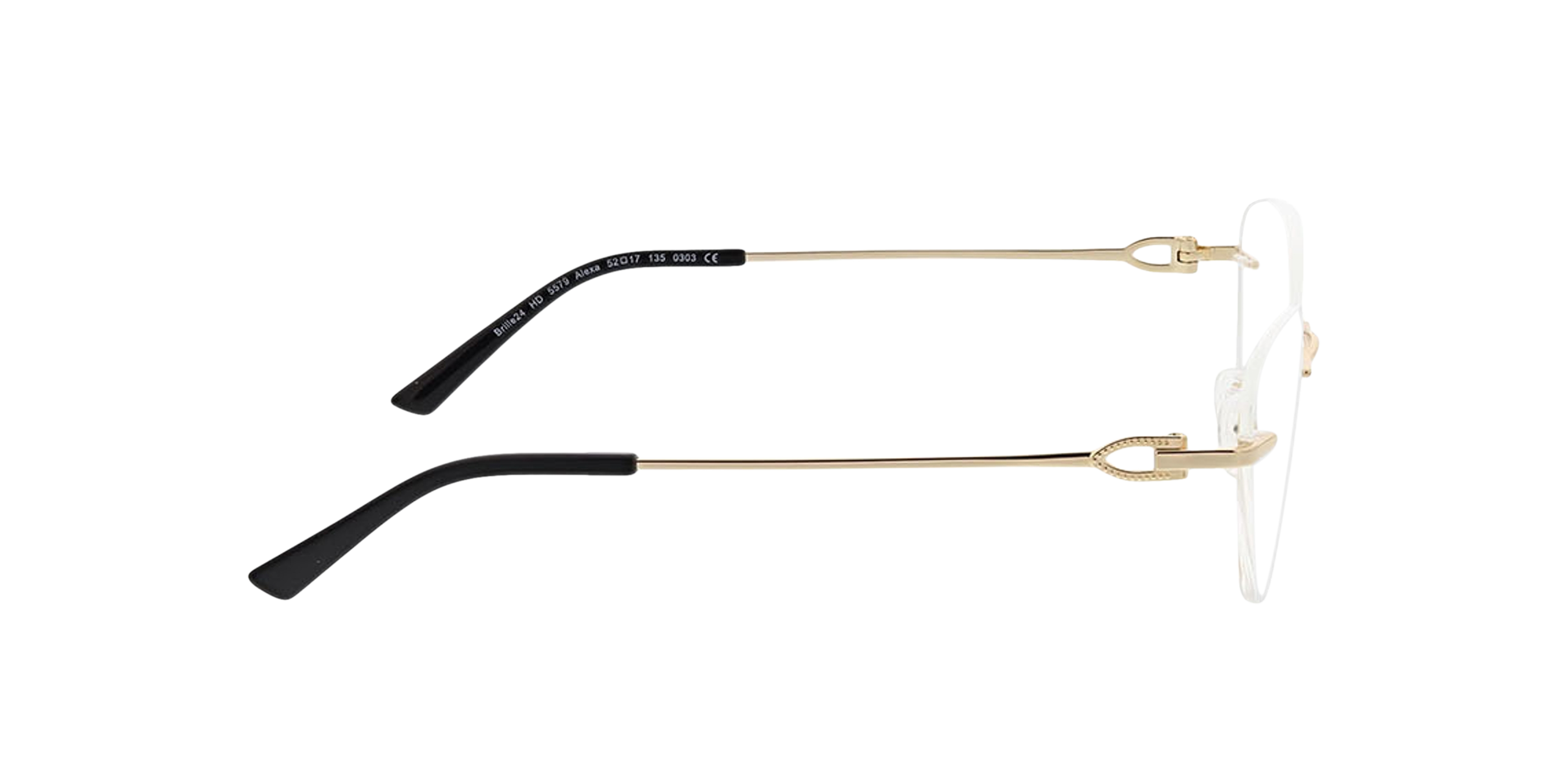 Alexa Gold MetallEyeglass Frames von B24, Seitenansicht