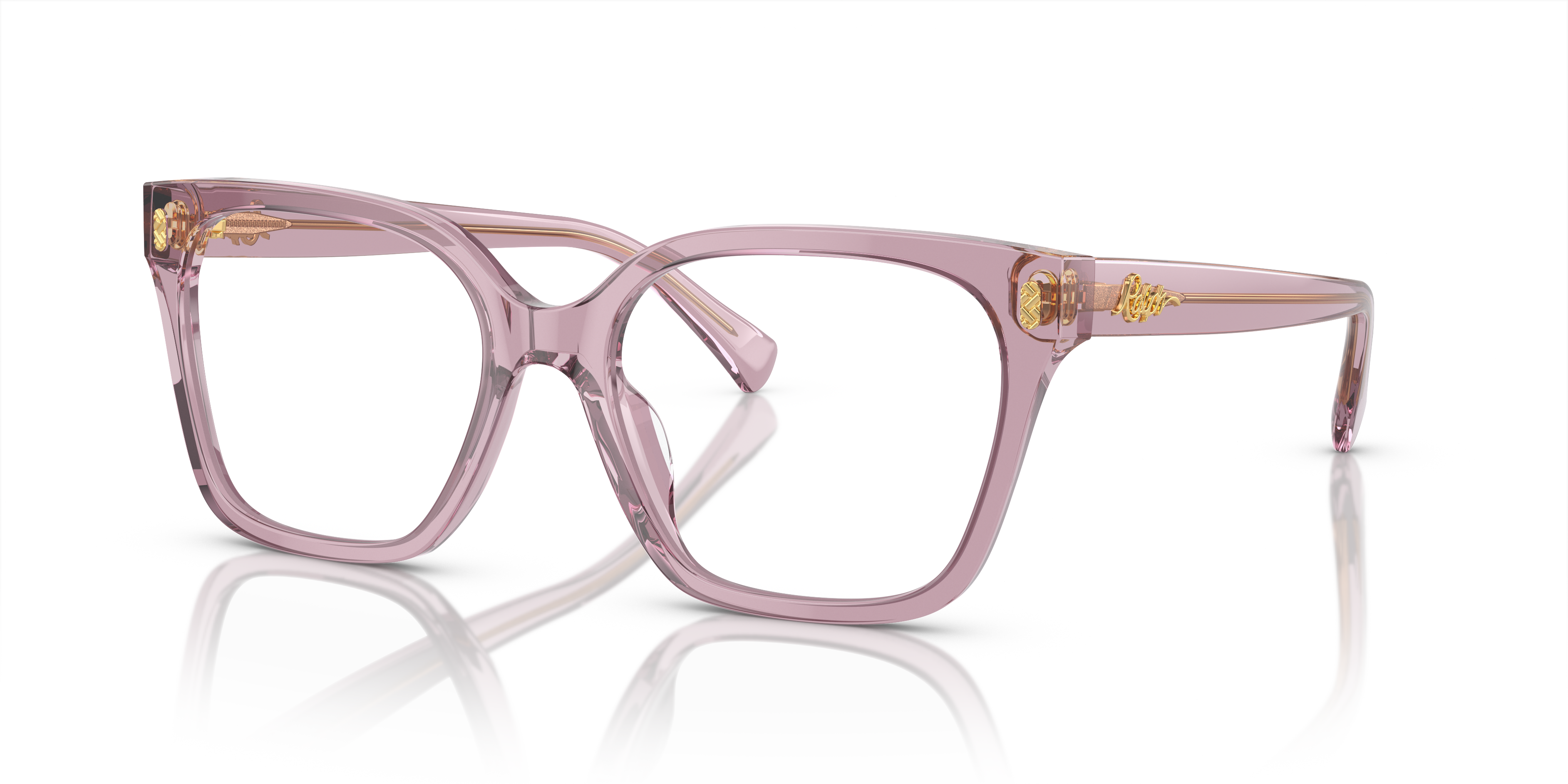 RA7158U Shiny Transparent Violet AcetatEyeglass Frames von B24, Dreiviertelansicht