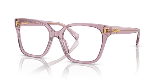 RA7158U Shiny Transparent Violet AcetatEyeglass Frames von B24, Dreiviertelansicht