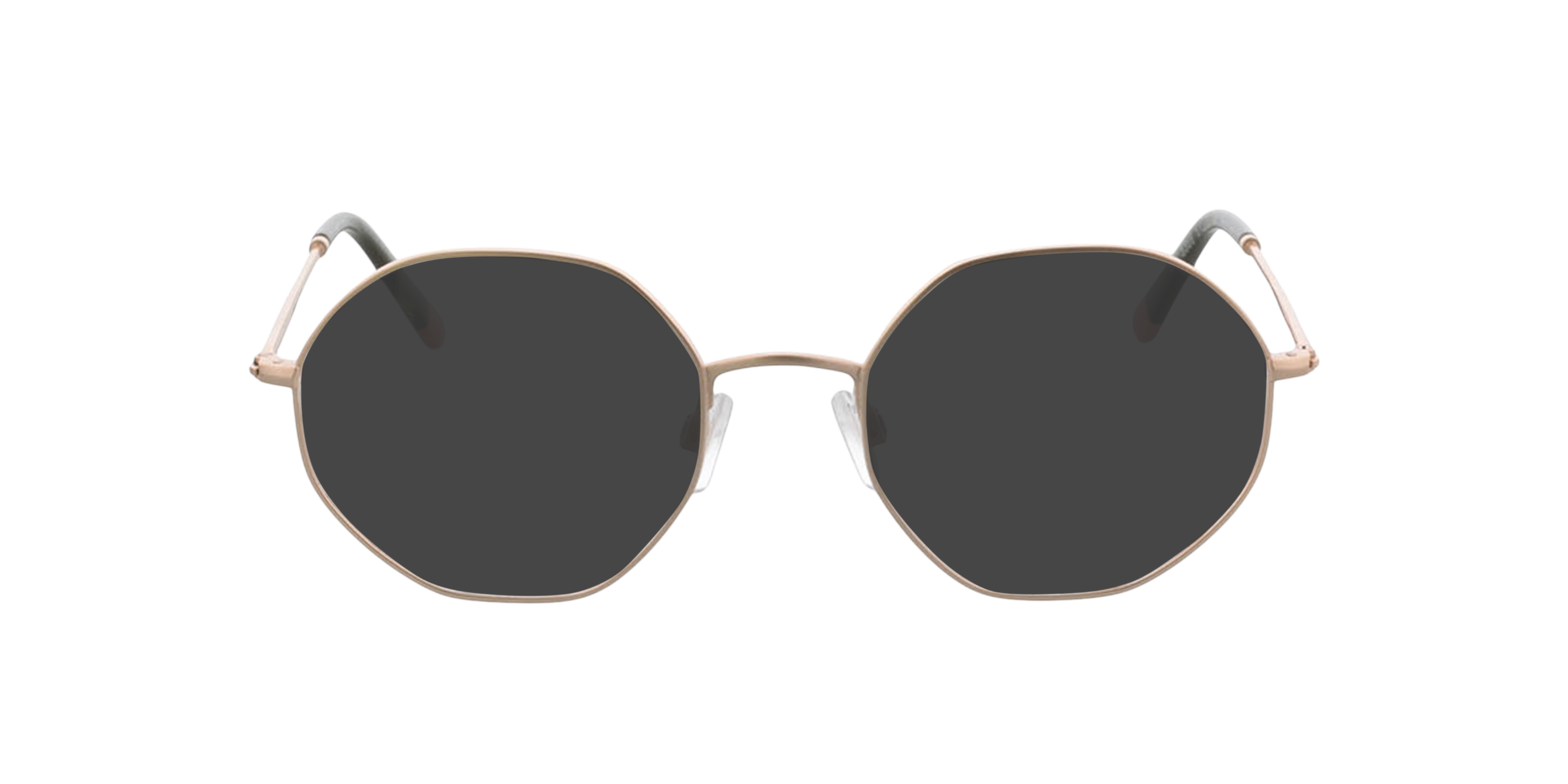 Miami Roze goud  &  kaki roze pootjesuiteinde MetaalEyeglass Frames van B24, met getinte lenzen