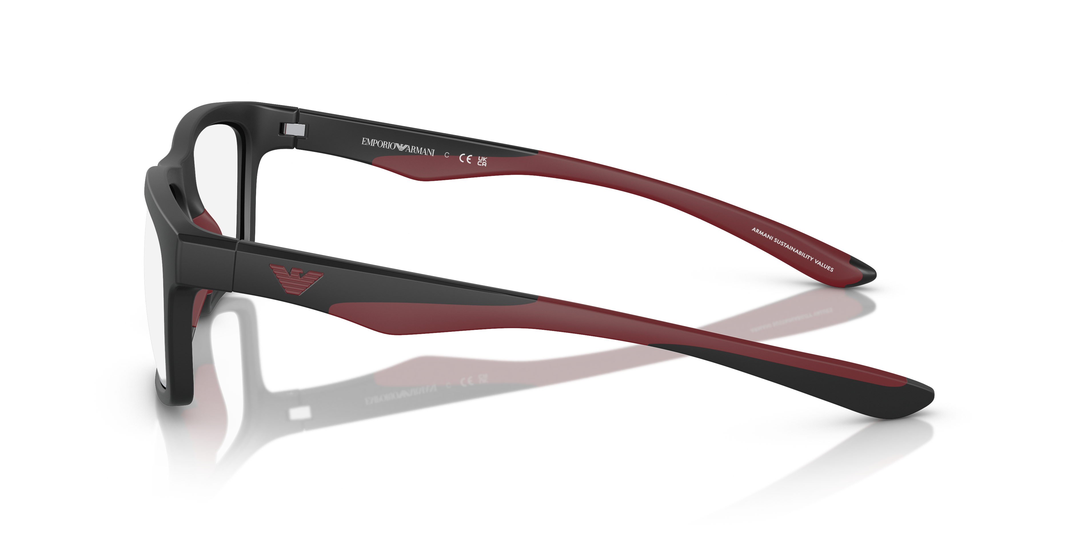 EA3220U Matt Schwarz KunststoffEyeglass Frames von B24, Seitenansicht