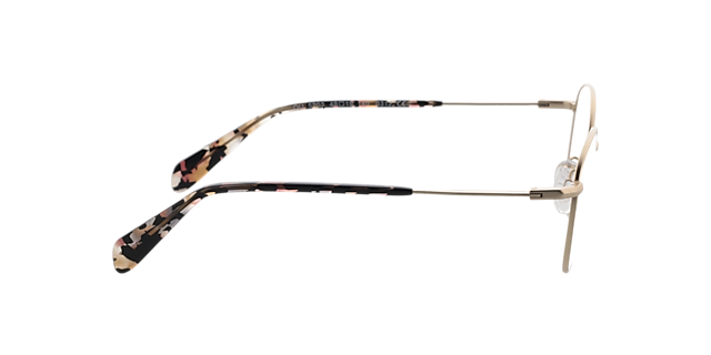 Princeton Matgoud & oranje patroon MetaalEyeglass Frames van B24, Zijaanzicht