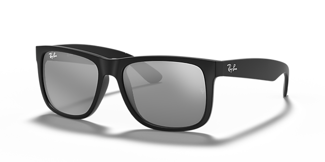 RB4165 Rubber zwart KunststofSunglass Frames van B24, Hoekweergave