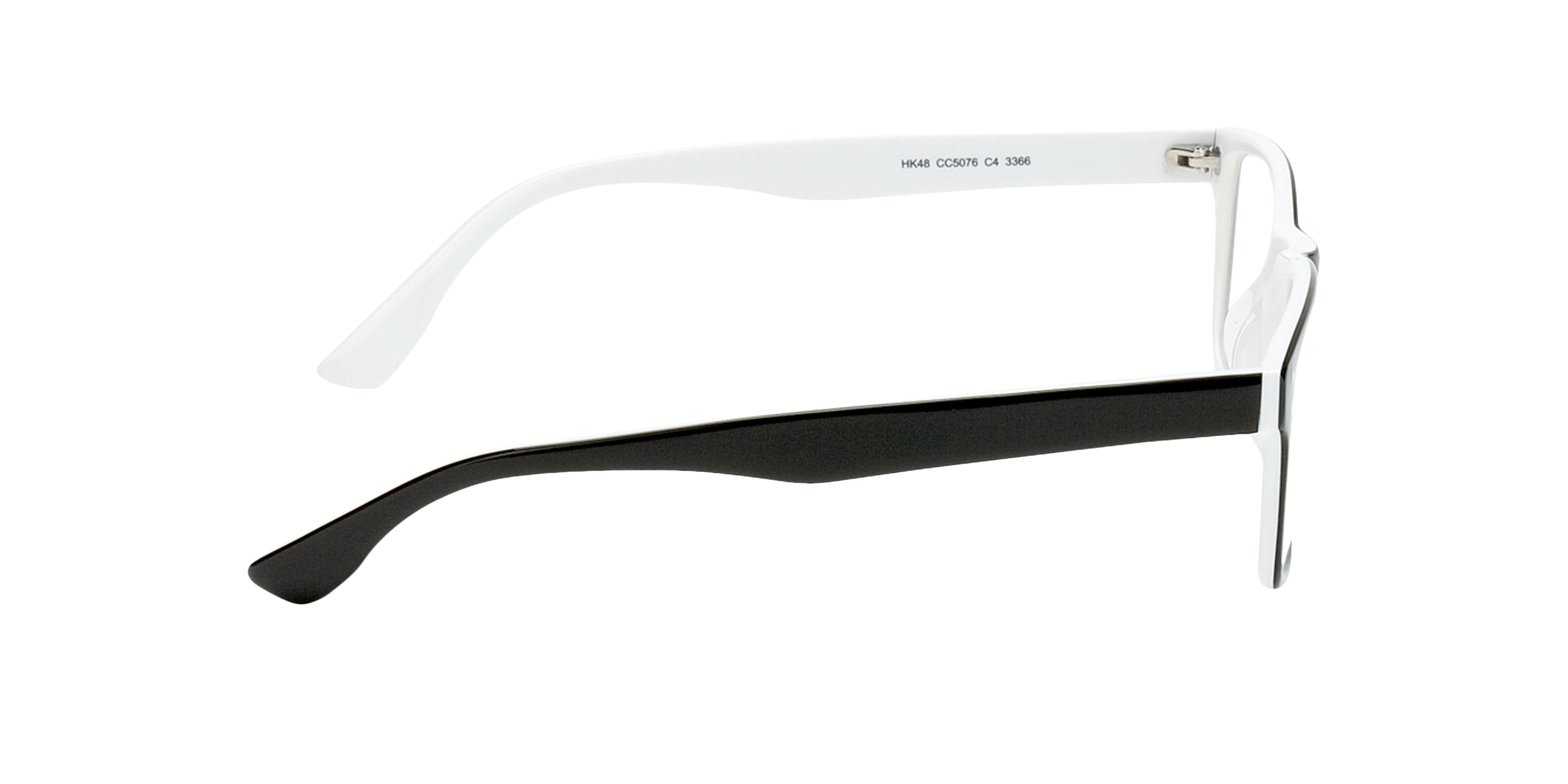 Münichen Zwart & wit AcetaatEyeglass Frames van B24, Zijaanzicht