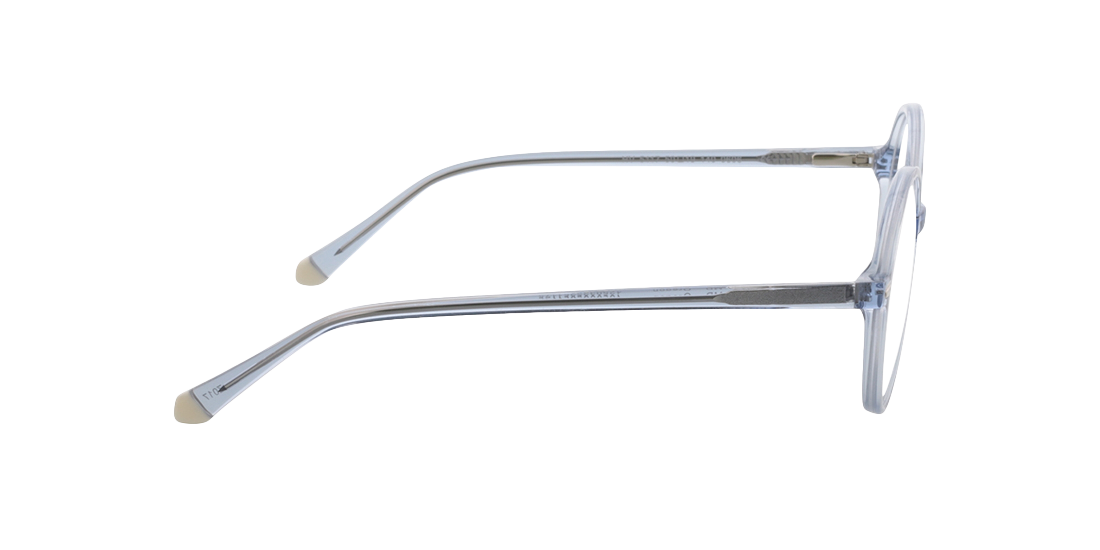 Oregon Kristal lichtblauw AcetaatEyeglass Frames van B24, Zijaanzicht