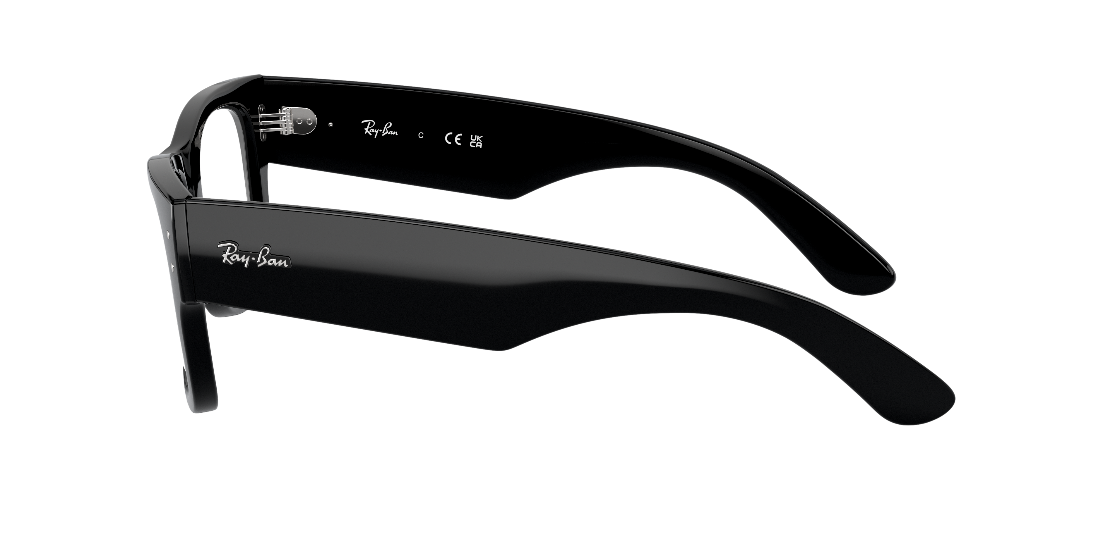 RB0840V Zwart KunststofEyeglass Frames van B24, Zijaanzicht