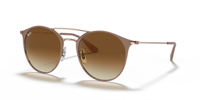RB3546 Beige auf Kupfer MetallSunglass Frames von B24, Dreiviertelansicht