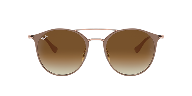 RB3546 Beige auf Kupfer MetallSunglass Frames von B24, mit getönten Gläsern