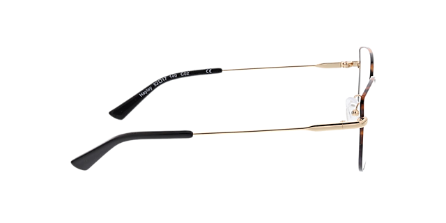 Hayley Havana & goud MetaalEyeglass Frames van B24, Zijaanzicht