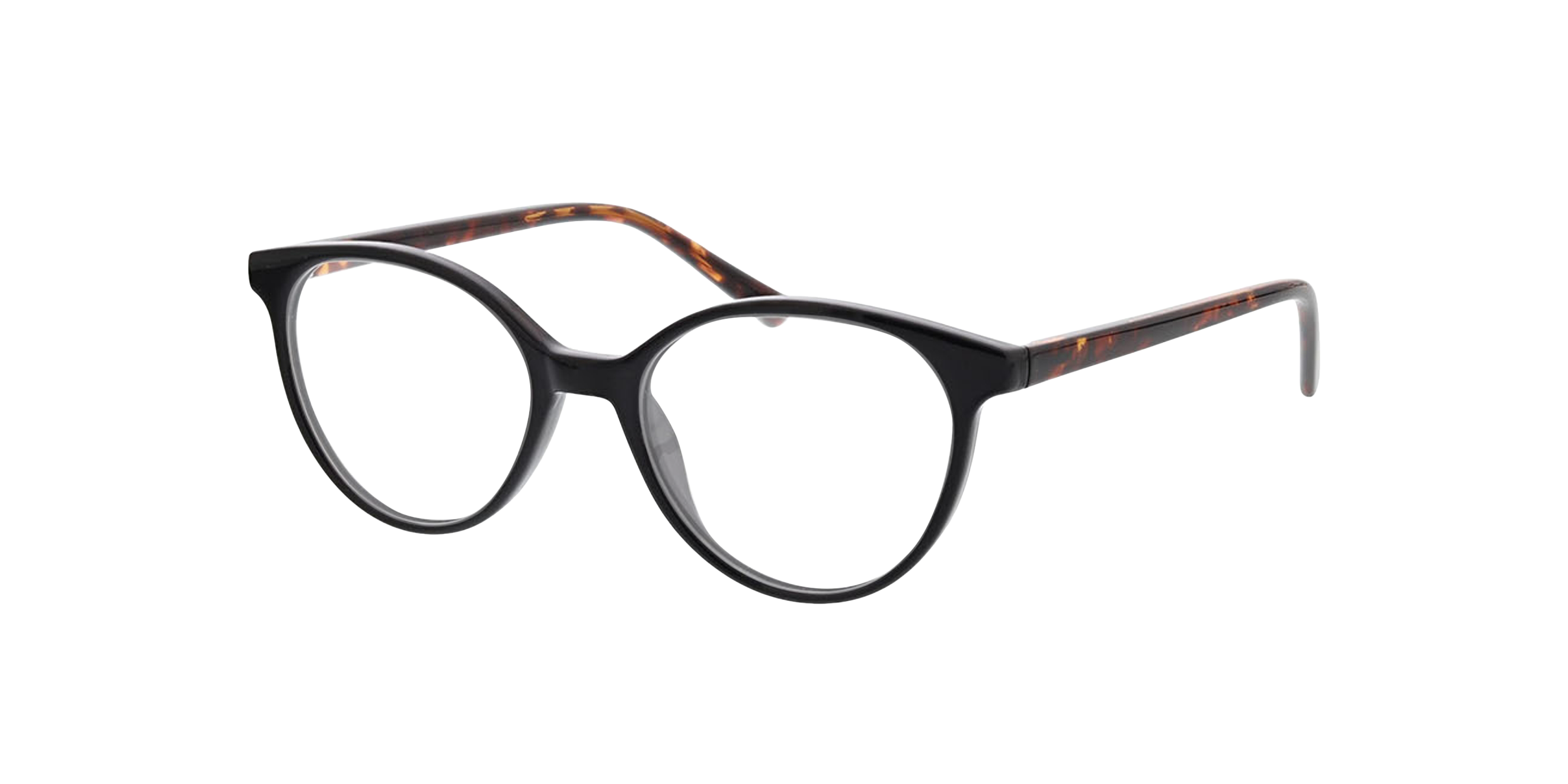 Amelie Schwarz KunststoffEyeglass Frames von B24, Dreiviertelansicht