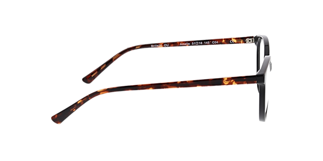 Amelie Zwart KunststofEyeglass Frames van B24, Zijaanzicht