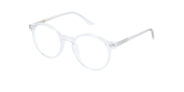 Bennett White Crystal AcetaatEyeglass Frames van B24, Hoekweergave