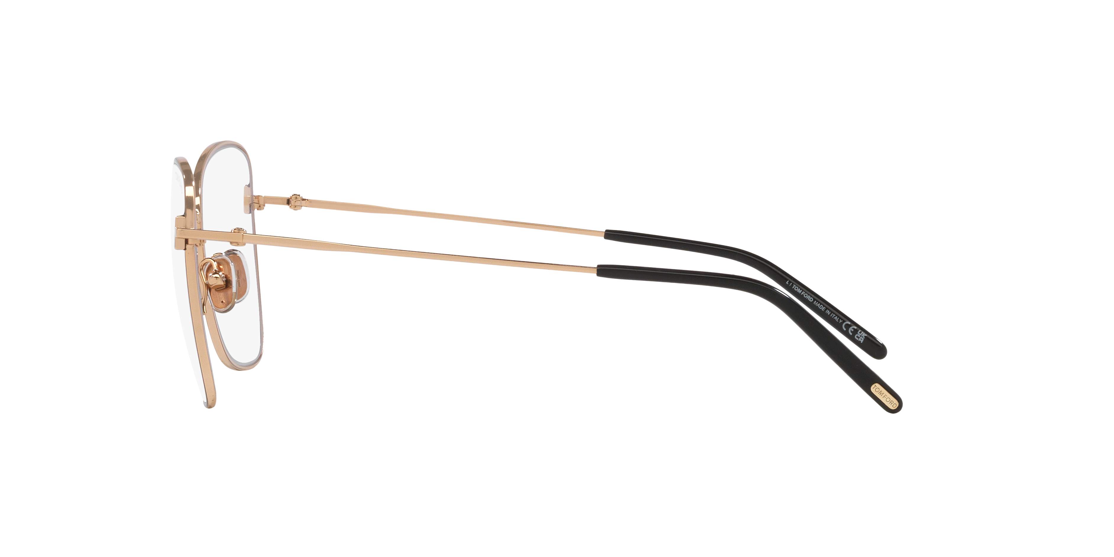 FT5906-B Zwart glanzend MetaalEyeglass Frames van B24, Zijaanzicht