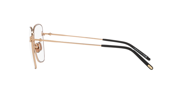 FT5906-B Glänzendes Schwarz MetallEyeglass Frames von B24, Seitenansicht