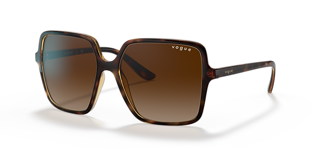 VO5352S Dunkelhavana KunststoffSunglass Frames von B24, Dreiviertelansicht