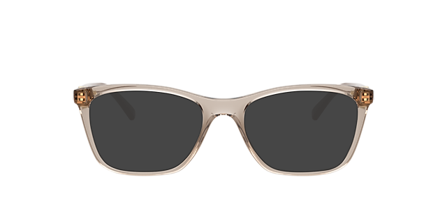 VO5632B Transparant karamel KunststofEyeglass Frames van B24, met getinte lenzen