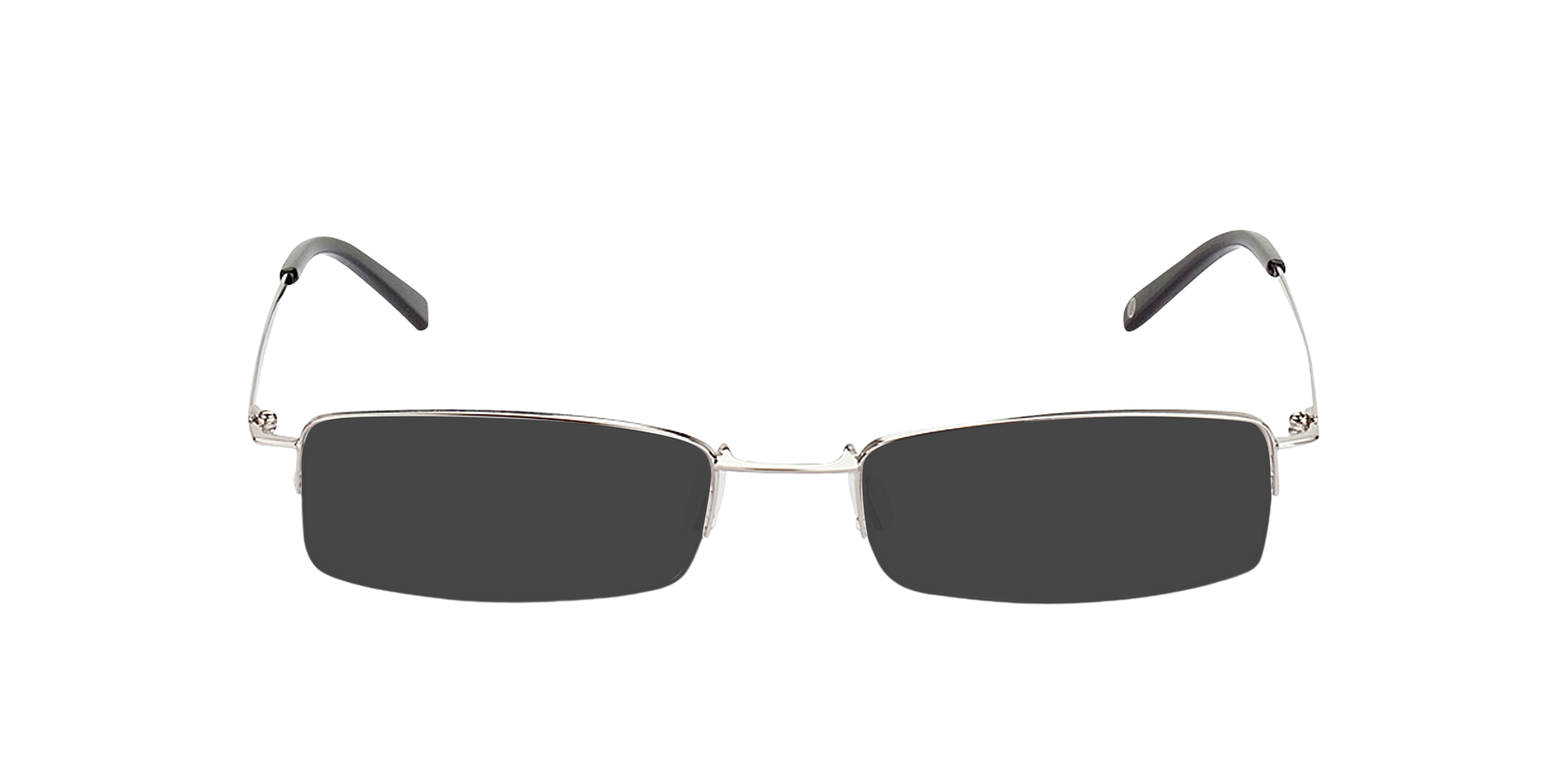 Exeter Zilver MetaalEyeglass Frames van B24, met getinte lenzen