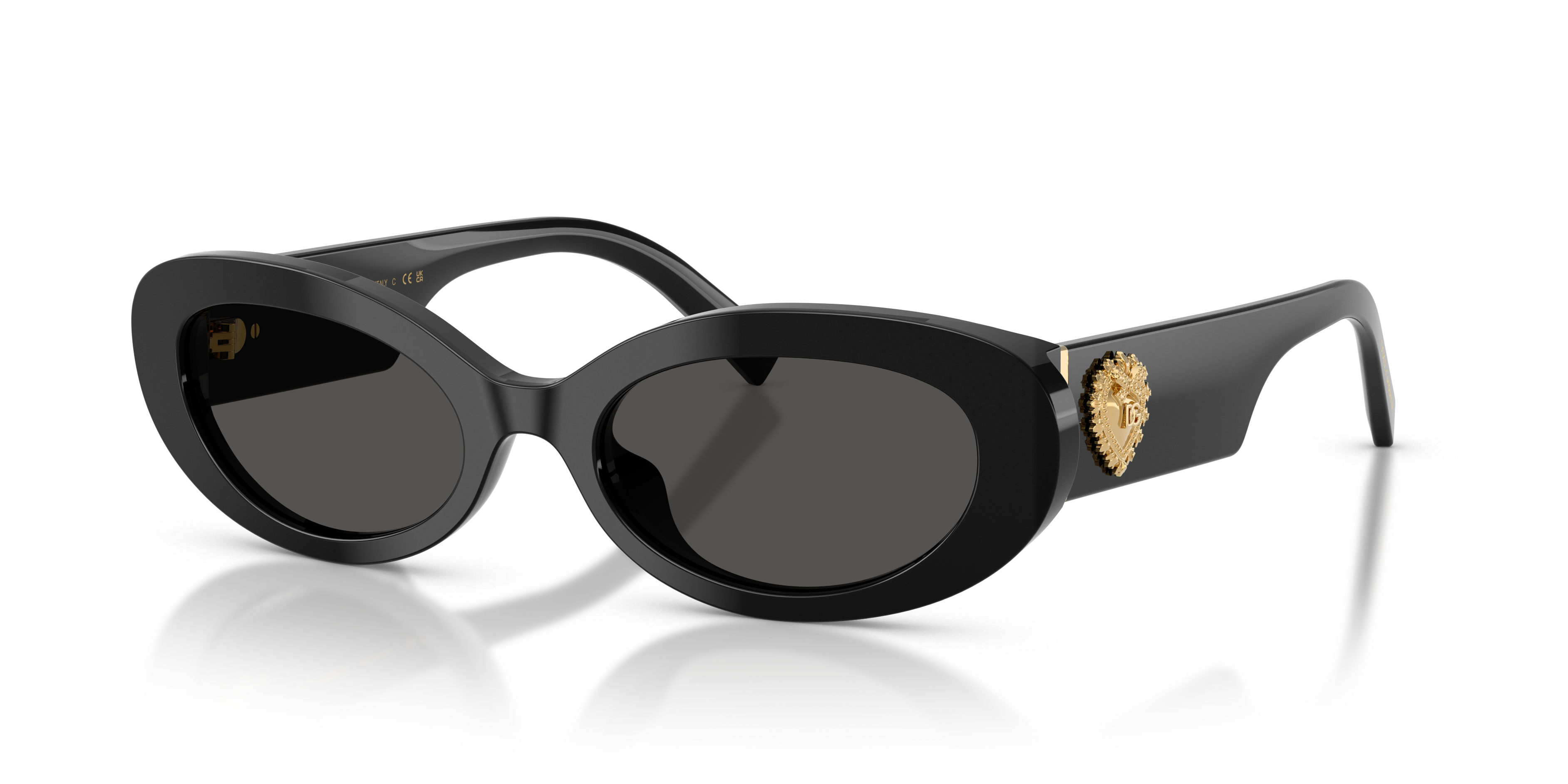 DG4537 Zwart AcetaatSunglass Frames van B24, Hoekweergave