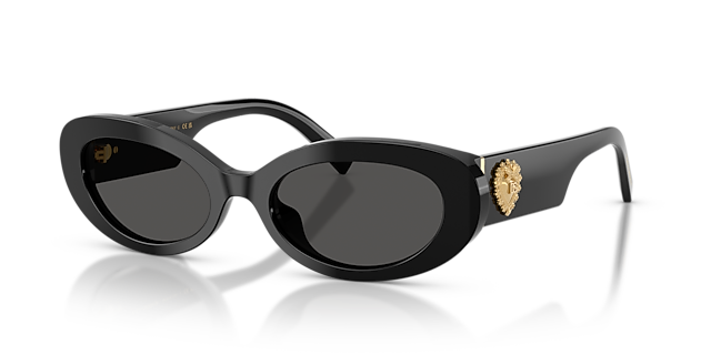 DG4537 Zwart AcetaatSunglass Frames van B24, Hoekweergave