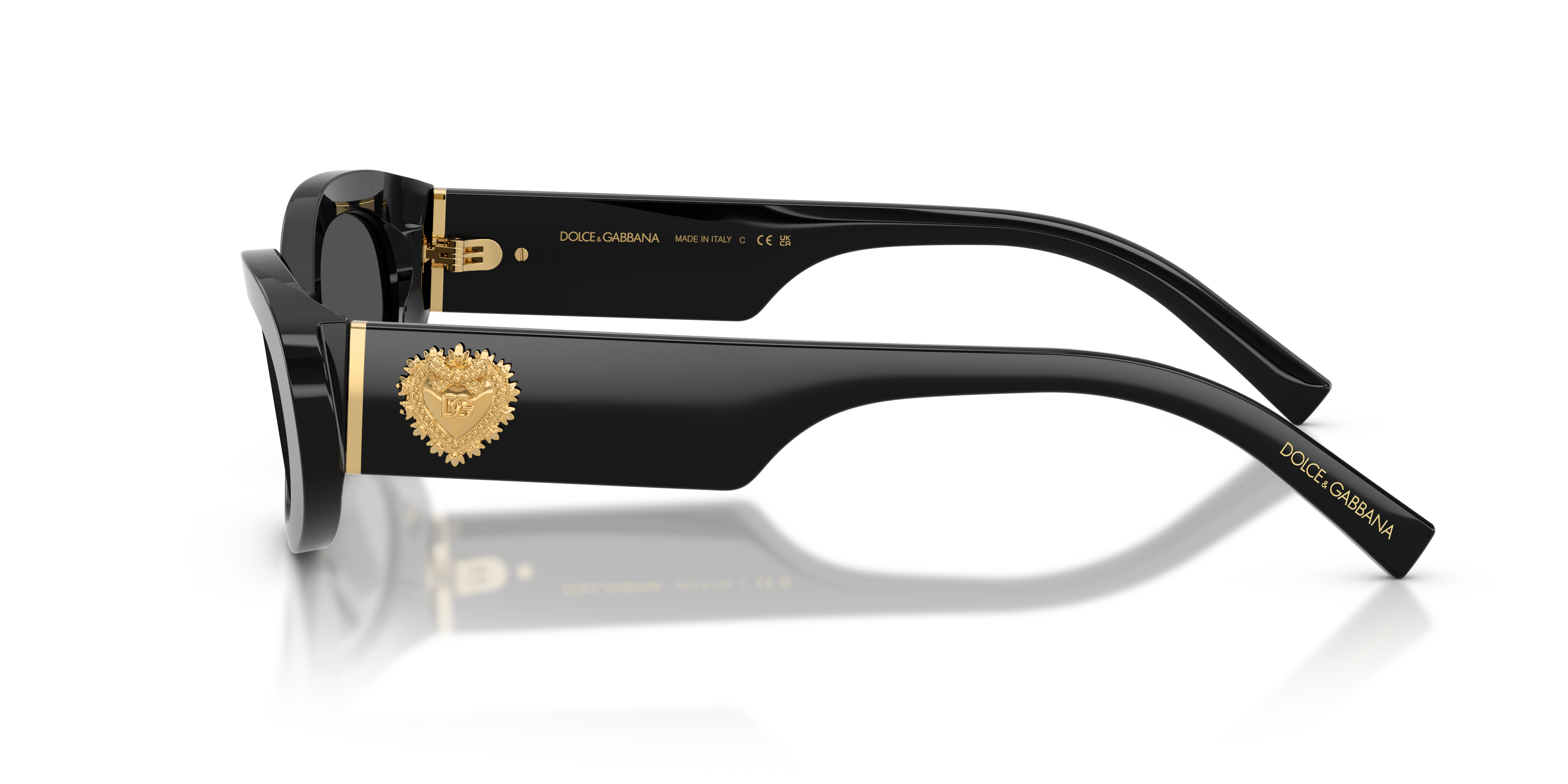 DG4537 Zwart AcetaatSunglass Frames van B24, Zijaanzicht