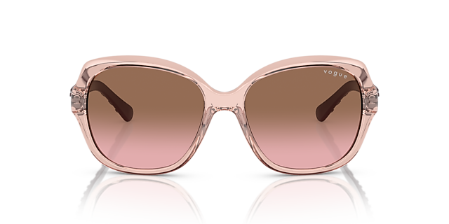 VO2871S Pink transparent KunststoffSunglass Frames von B24, Vorderansicht