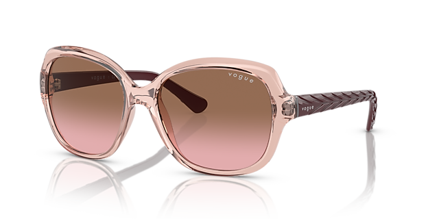 VO2871S Pink transparent KunststoffSunglass Frames von B24, Dreiviertelansicht